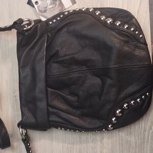 B Makowsky Leather handbag black